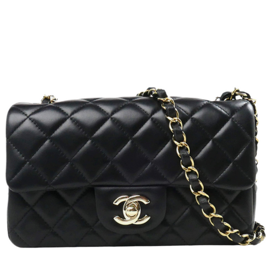 CC Mini Rectangular Flap Bag “Black”